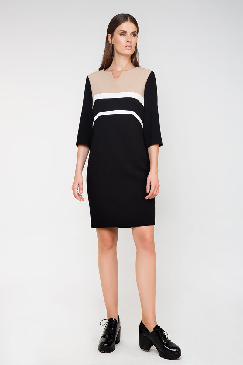Straight Panel Detail Dress-Conquista-36-Urbanheer