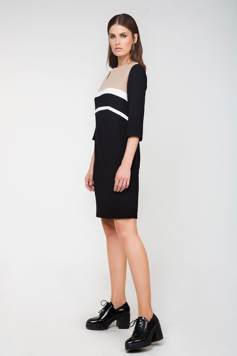 Straight Panel Detail Dress-Conquista-36-Urbanheer