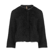 Bolero With Leather Look Detail-Conquista-36-Urbanheer