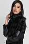 Black Three Fabric Coat Conquista Fashion-Outerwear-Conquista-40-Urbanheer