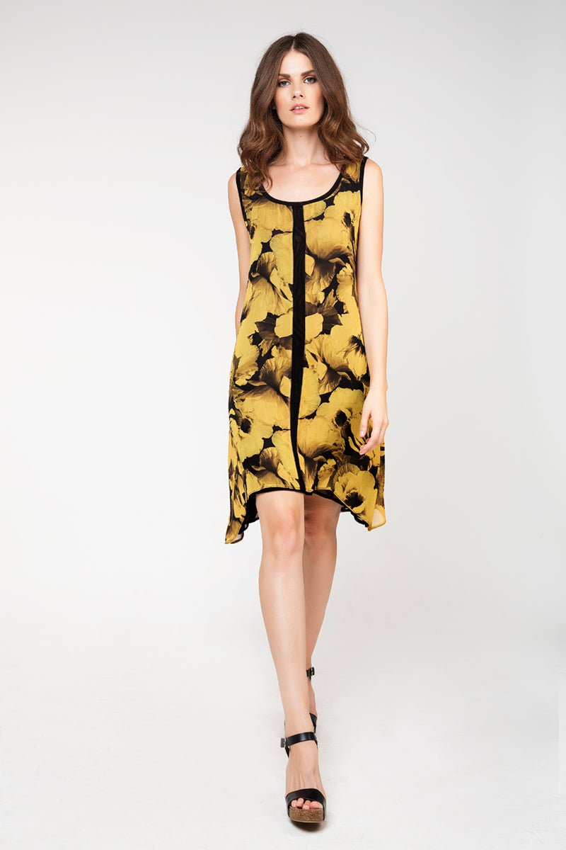 Sleeveless Double Layer Dress Black-Dress-Conquista-36-Urbanheer