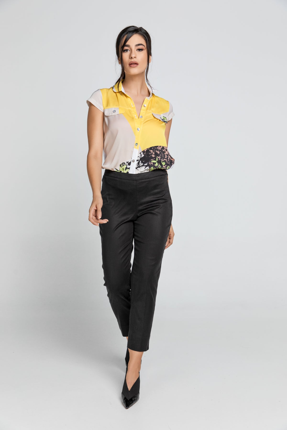 Slim Fit Black Pants Conquista Fashion-Conquista-42-Urbanheer