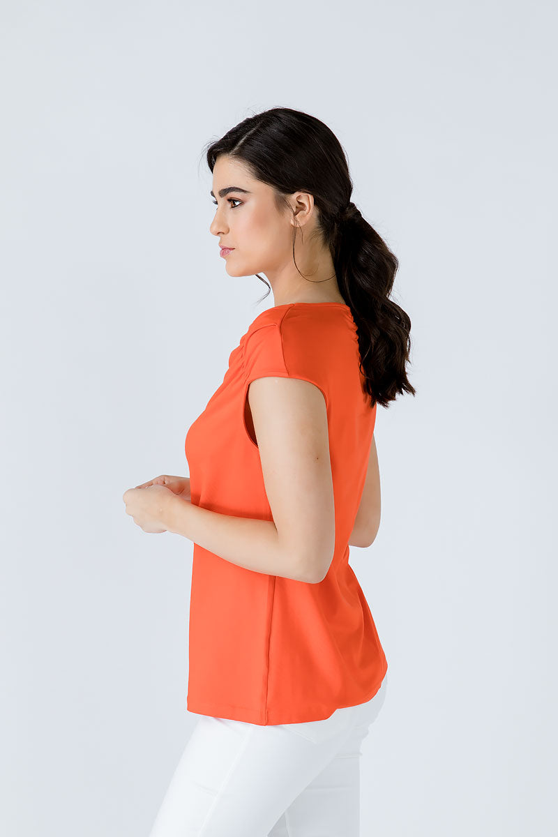 Orange Asymmetric Top-Tops-Conquista-XS-Urbanheer