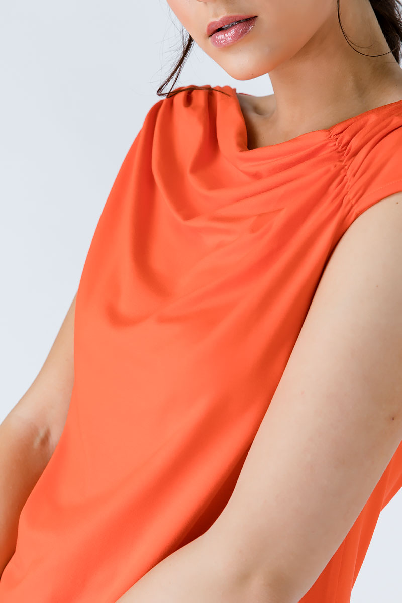 Orange Asymmetric Top-Tops-Conquista-XS-Urbanheer