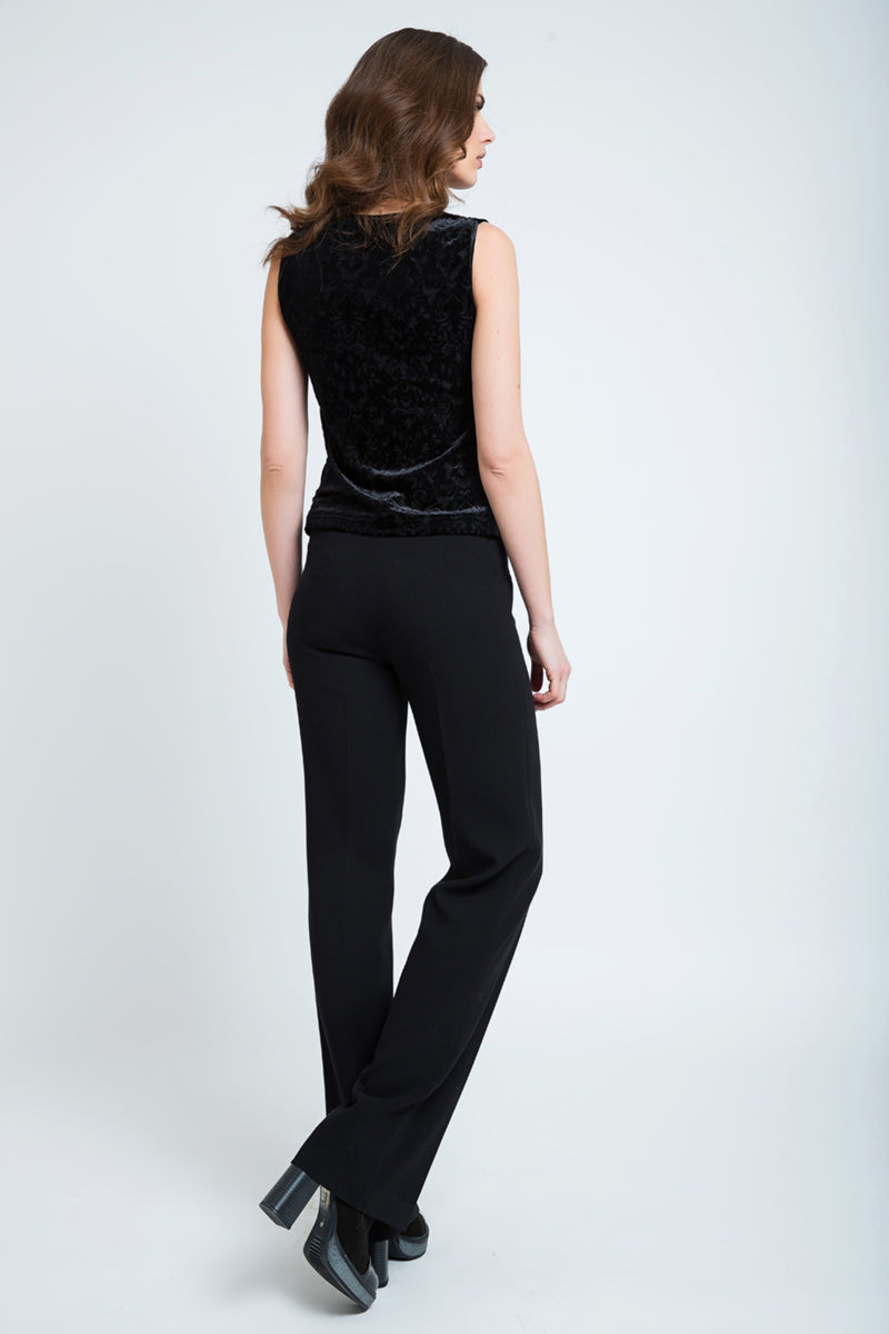 Classic Straight Trousers Black-Conquista-36-Urbanheer
