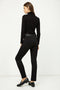 Mid Rise Pleather Detail Jeggings Black-Conquista-38-Urbanheer