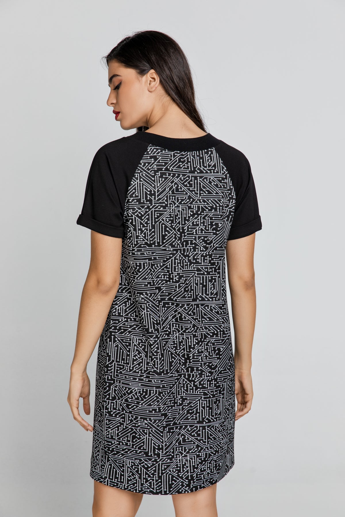 Black and White A Line Dress Conquista Fashion-Conquista-38-Urbanheer