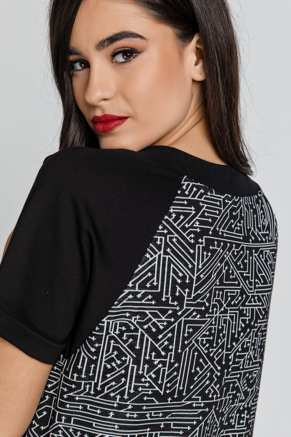 Black and White A Line Dress Conquista Fashion-Conquista-38-Urbanheer