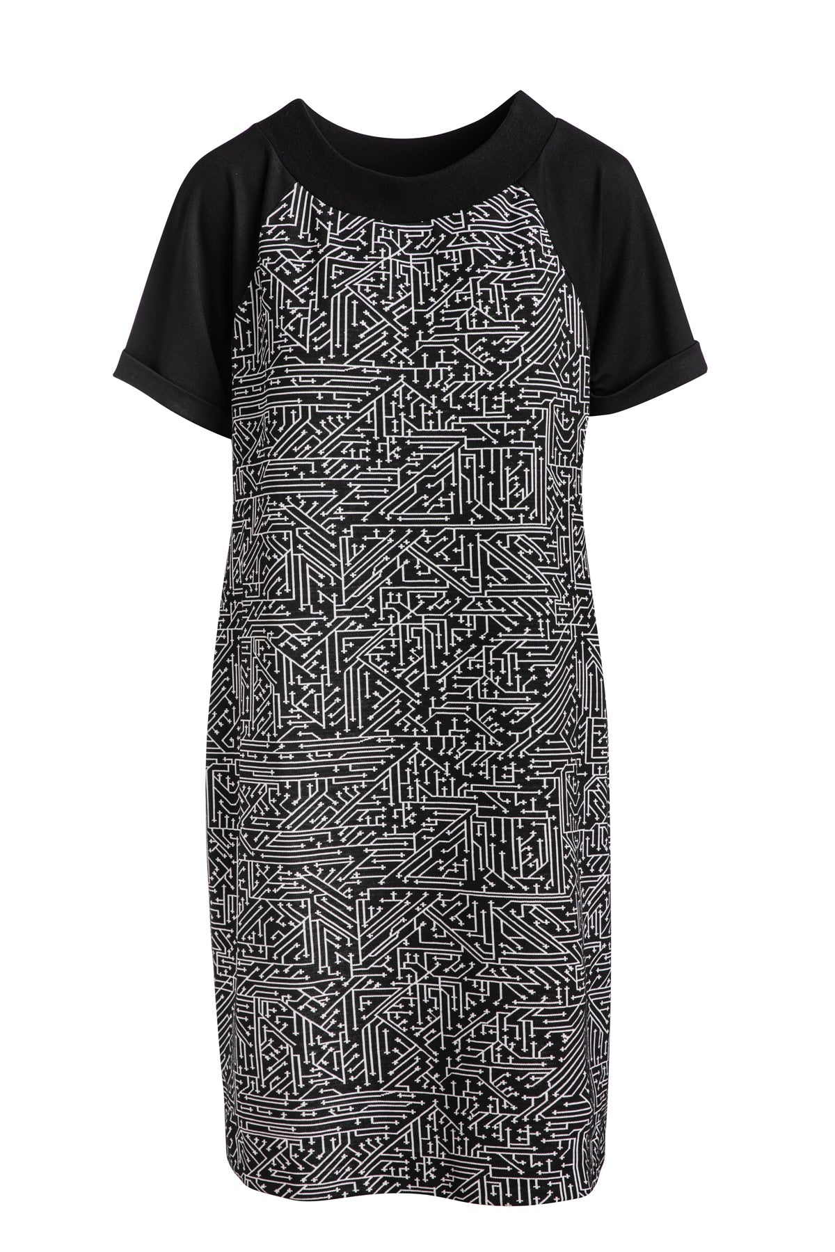 Black and White A Line Dress Conquista Fashion-Conquista-38-Urbanheer