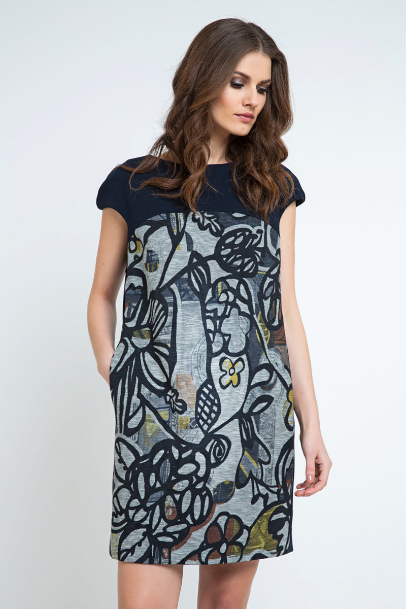 Floral Sack Dress With Pockets-Dresses-Conquista-38-Urbanheer