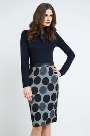 Polka Dot Pencil Skirt-skirt-Conquista-38-Urbanheer