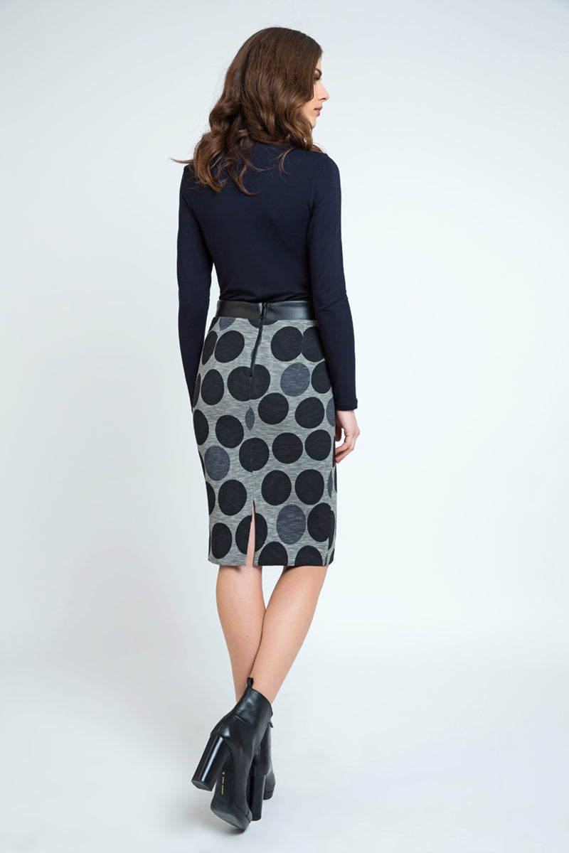 Polka Dot Pencil Skirt-skirt-Conquista-38-Urbanheer