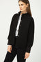 Woollen Black Short Jacket with Knit Cuffs-Conquista-36-Urbanheer