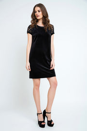 Velvet and Lace Black Dress-Conquista-36-Urbanheer