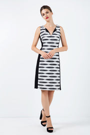 Black And White Sleeveless Dress-Conquista-36-Urbanheer