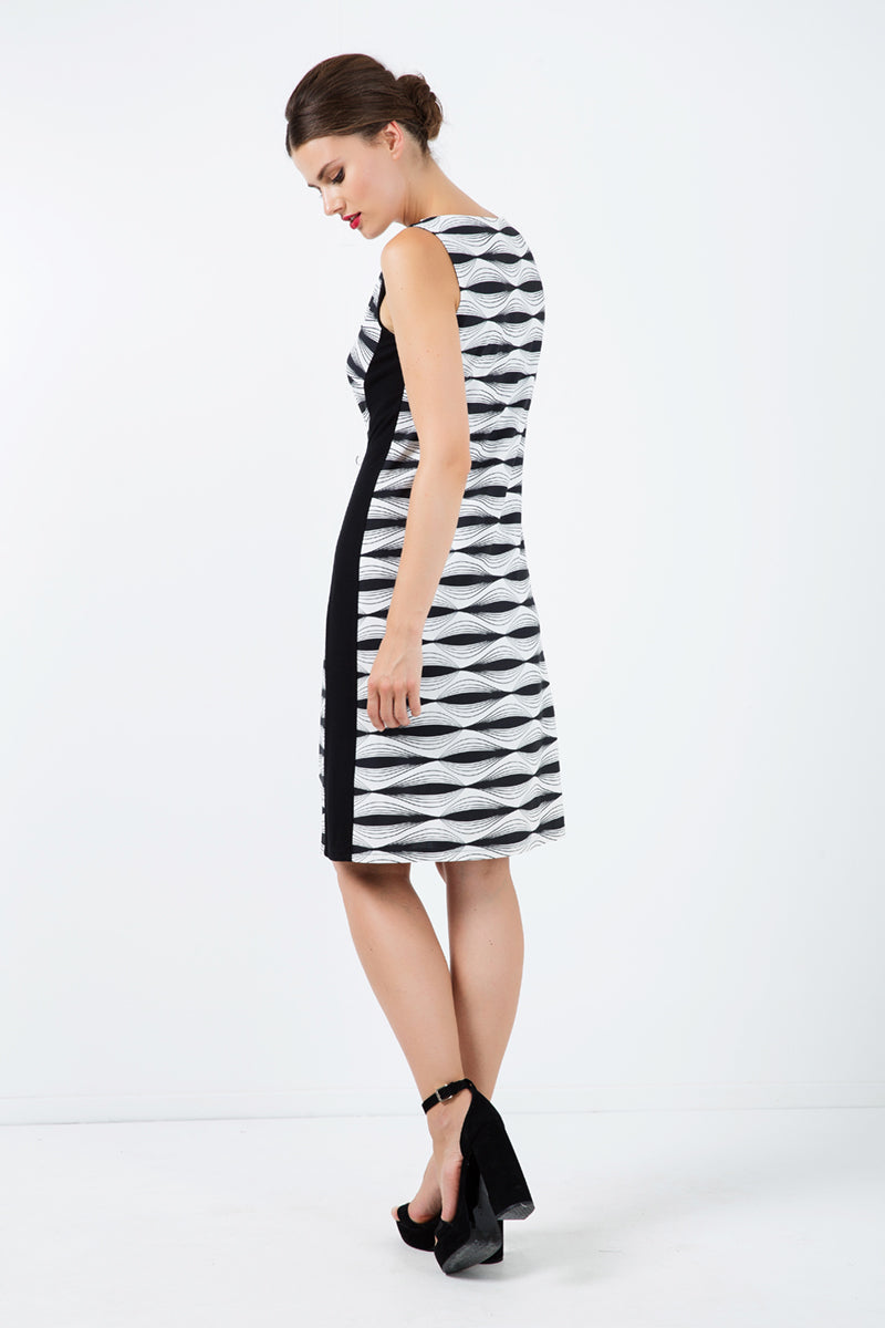 Black And White Sleeveless Dress-Conquista-36-Urbanheer
