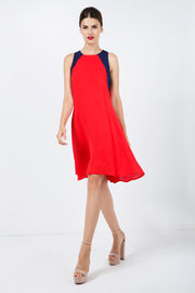 Sleeveless A Line Red Dress-dress-Conquista-36-Urbanheer