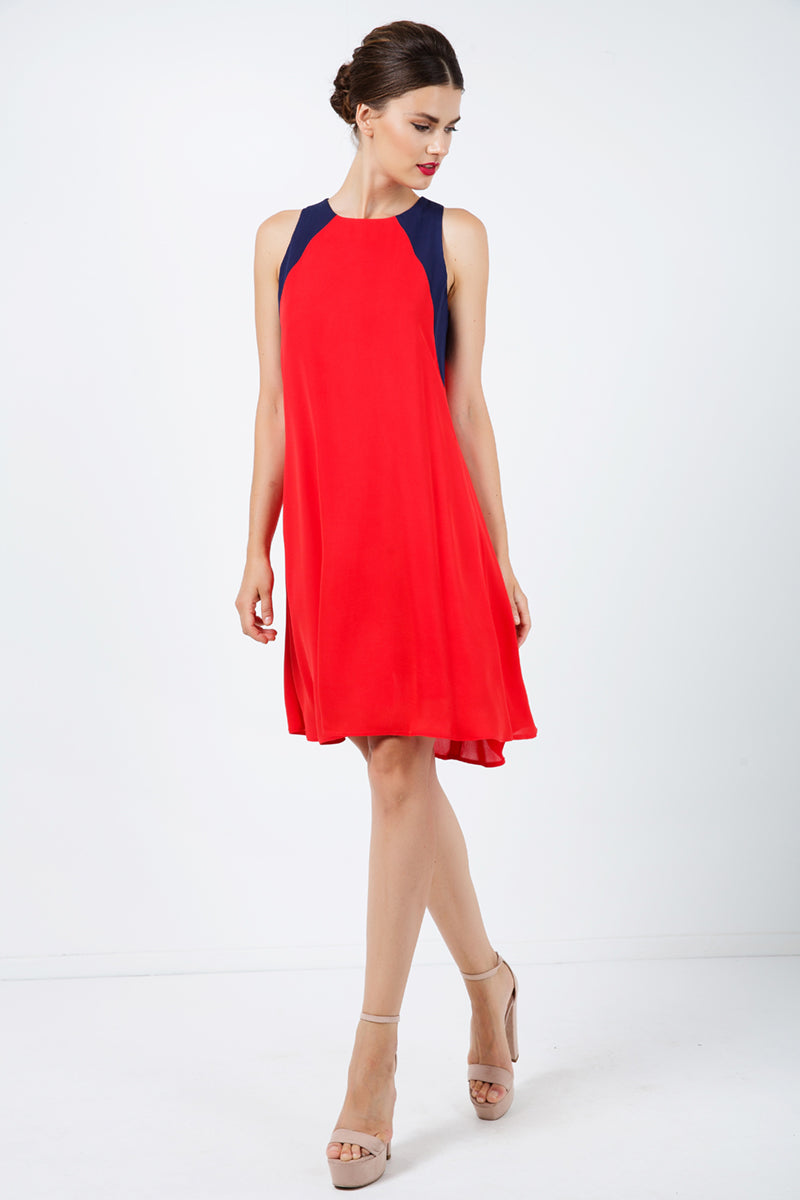 Sleeveless A Line Red Dress-dress-Conquista-36-Urbanheer