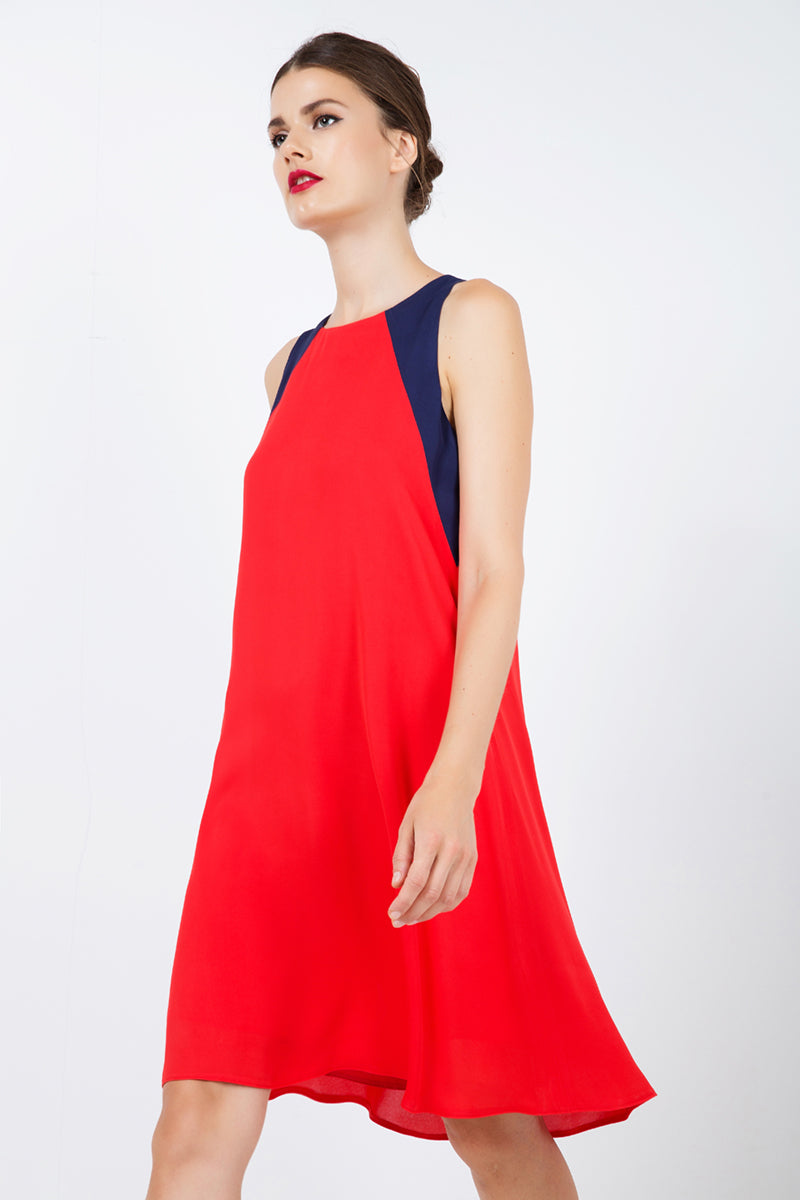 Sleeveless A Line Red Dress-dress-Conquista-36-Urbanheer