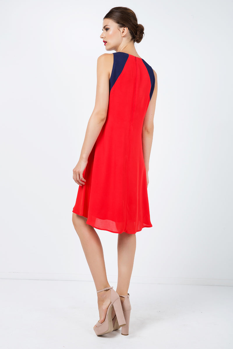 Sleeveless A Line Red Dress-dress-Conquista-36-Urbanheer