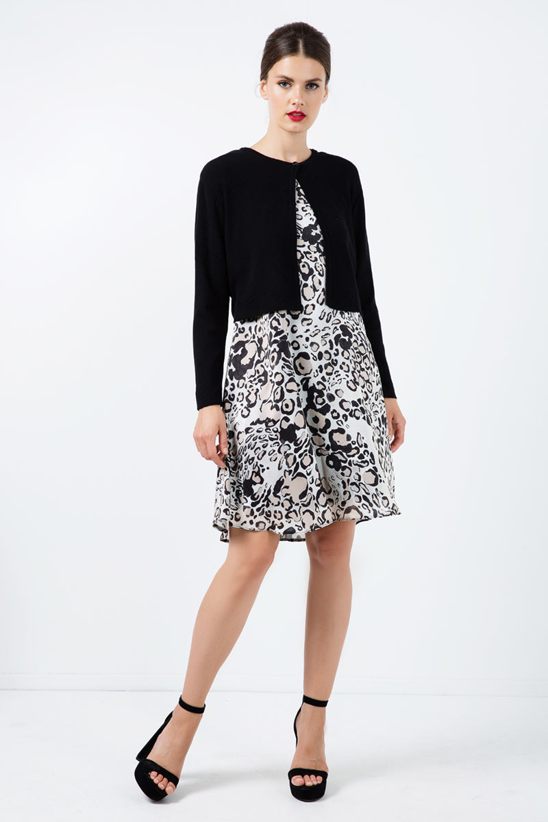 Zigzag Black Knit Cardigan-Conquista-M-Urbanheer