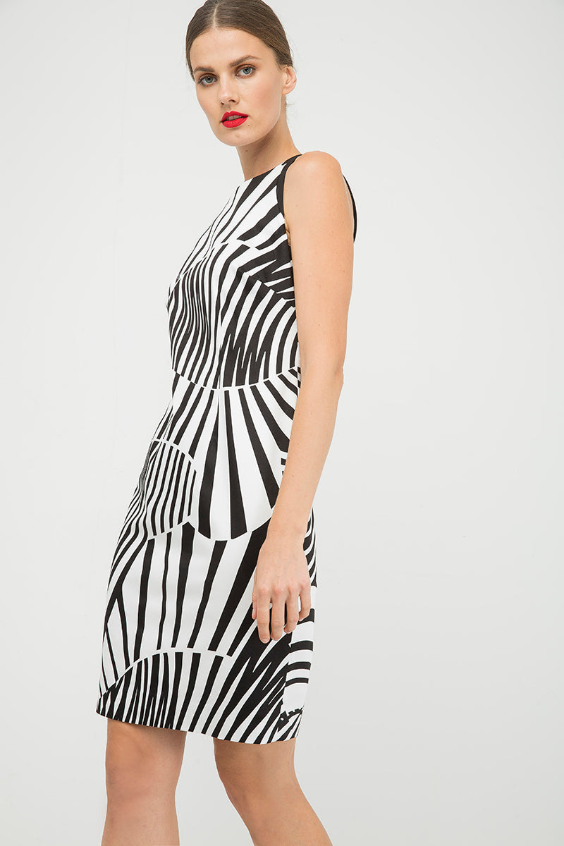 Fitted Sleeveless Print Dress-Dresses-Conquista-36-Urbanheer
