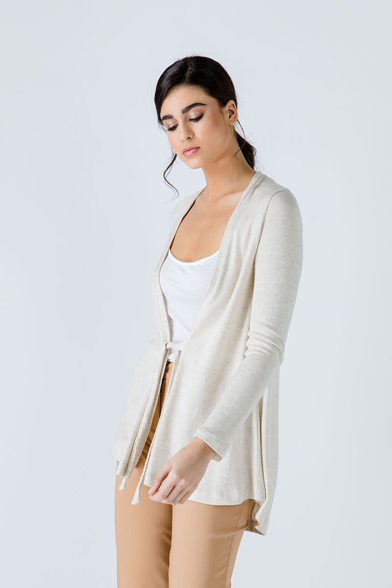 Sand Open Front Linen Cardigan-Conquista-36-Urbanheer