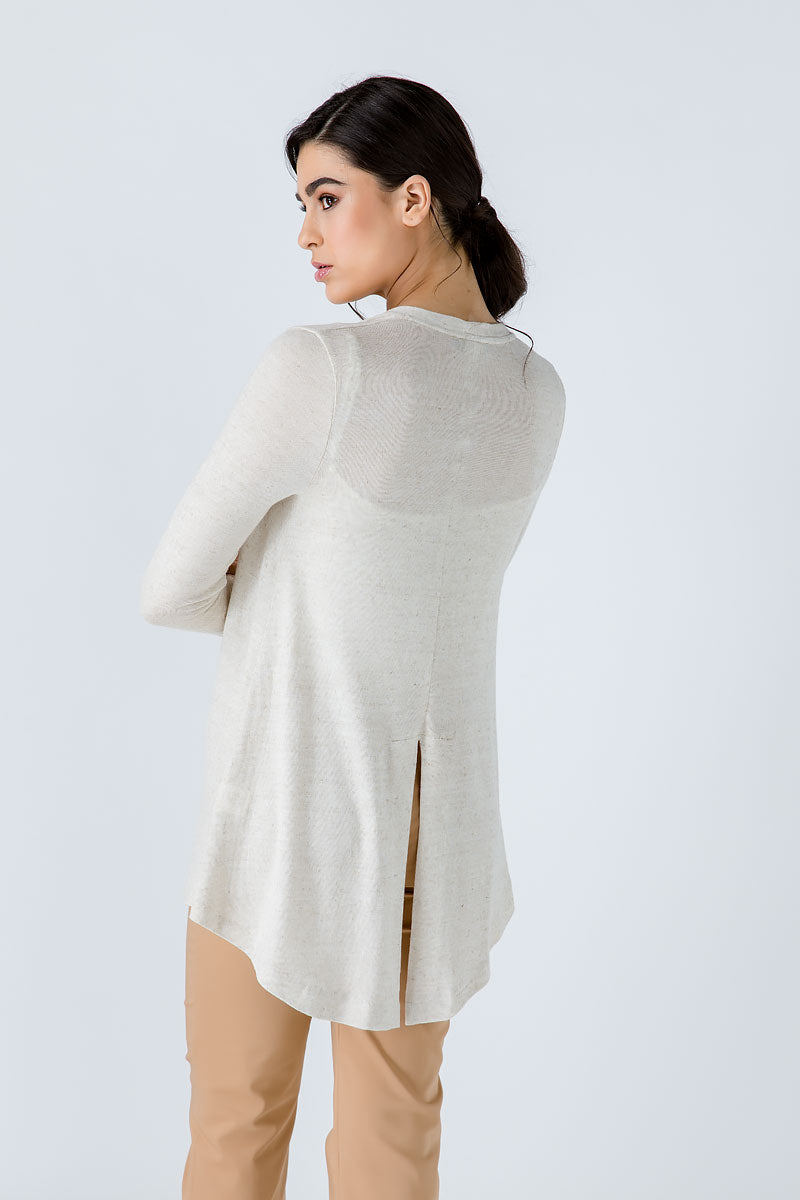 Sand Open Front Linen Cardigan-Conquista-36-Urbanheer