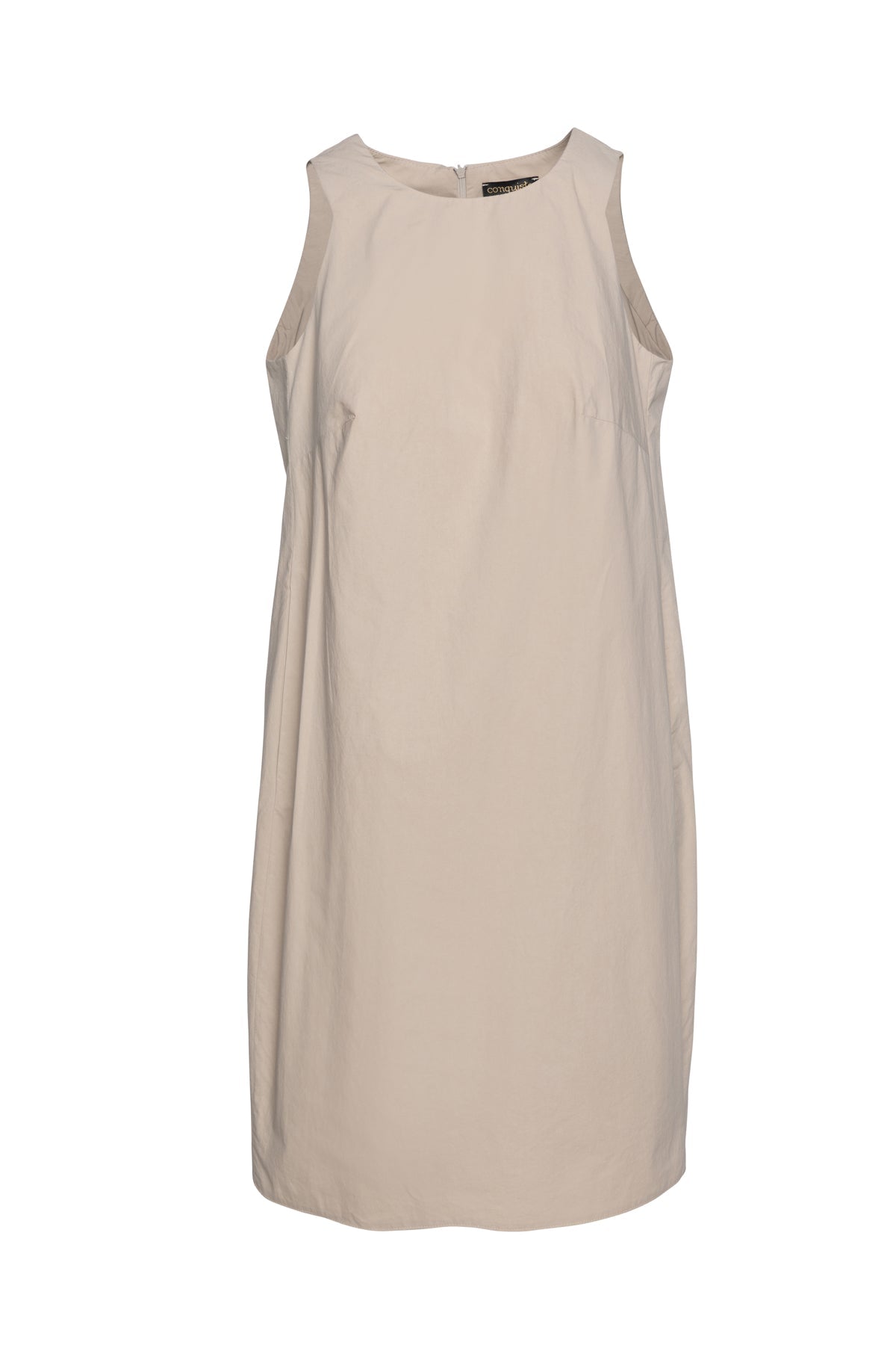 Sand Colour Cotton Sack Dress-Dresses-Conquista-36-Urbanheer