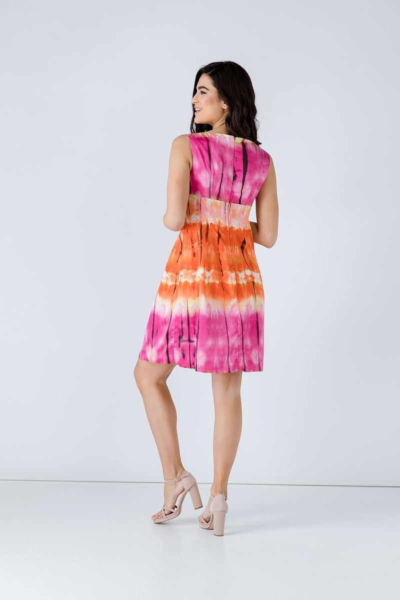 Multicoloured Empire Line Dress-Dresses-Conquista-36-Urbanheer
