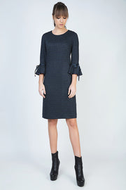 Bell Sleeve Straight Check Dress-Conquista-38-Urbanheer