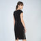 Print Cap Sleeve Dress with Waistband-Conquista-38-Urbanheer
