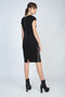 Print Cap Sleeve Dress with Waistband-Conquista-38-Urbanheer