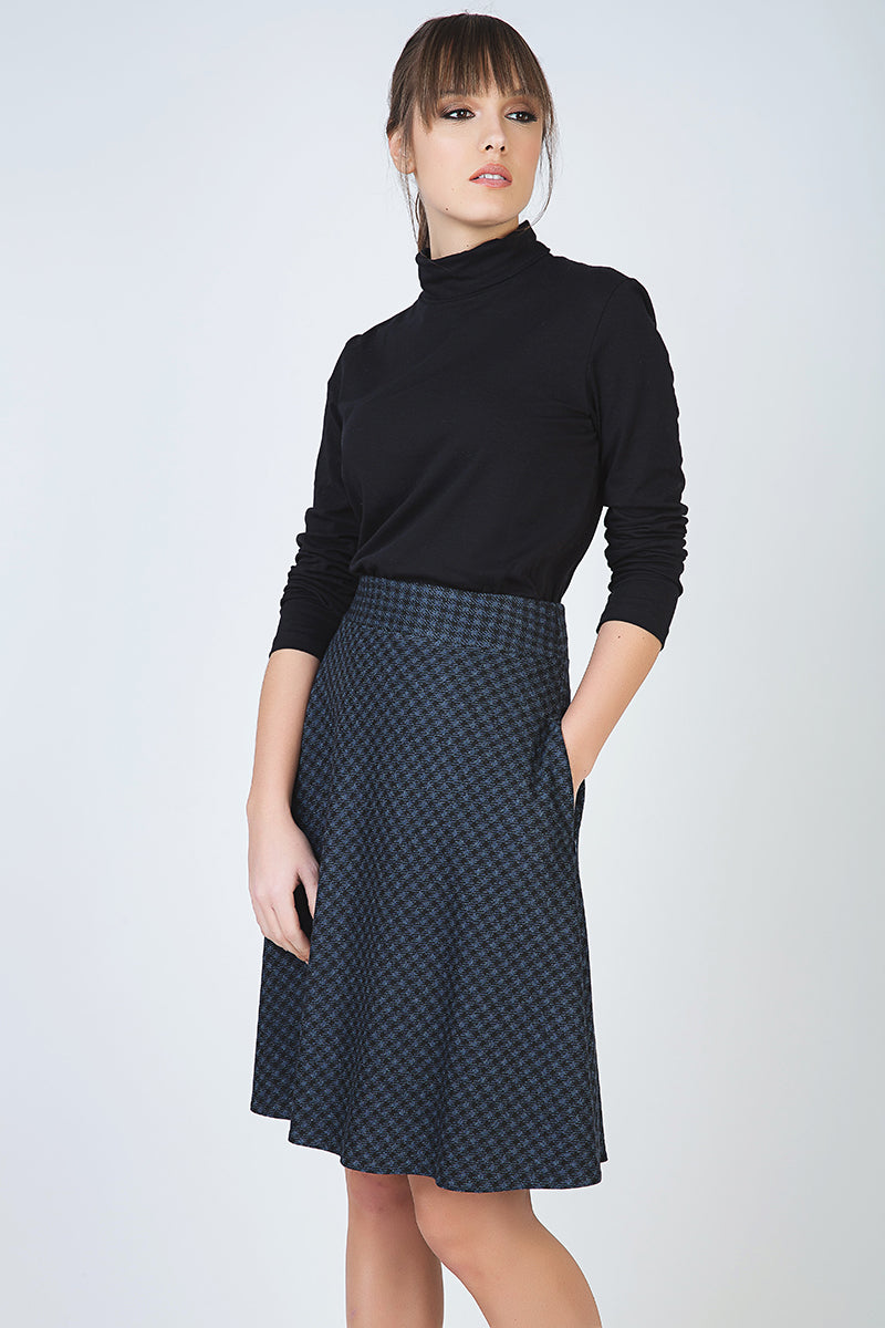 Long Sleeve Polo Neck Jumper black-Conquista-40-Urbanheer