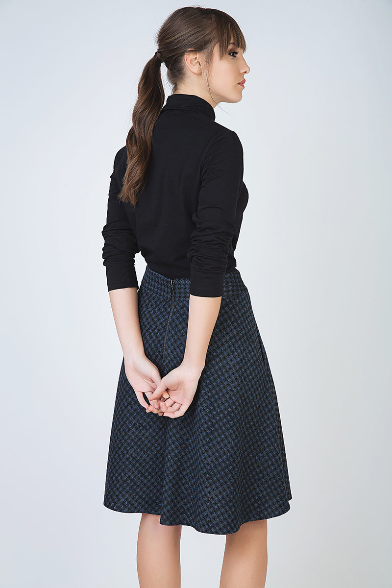 Long Sleeve Polo Neck Jumper black-Conquista-40-Urbanheer