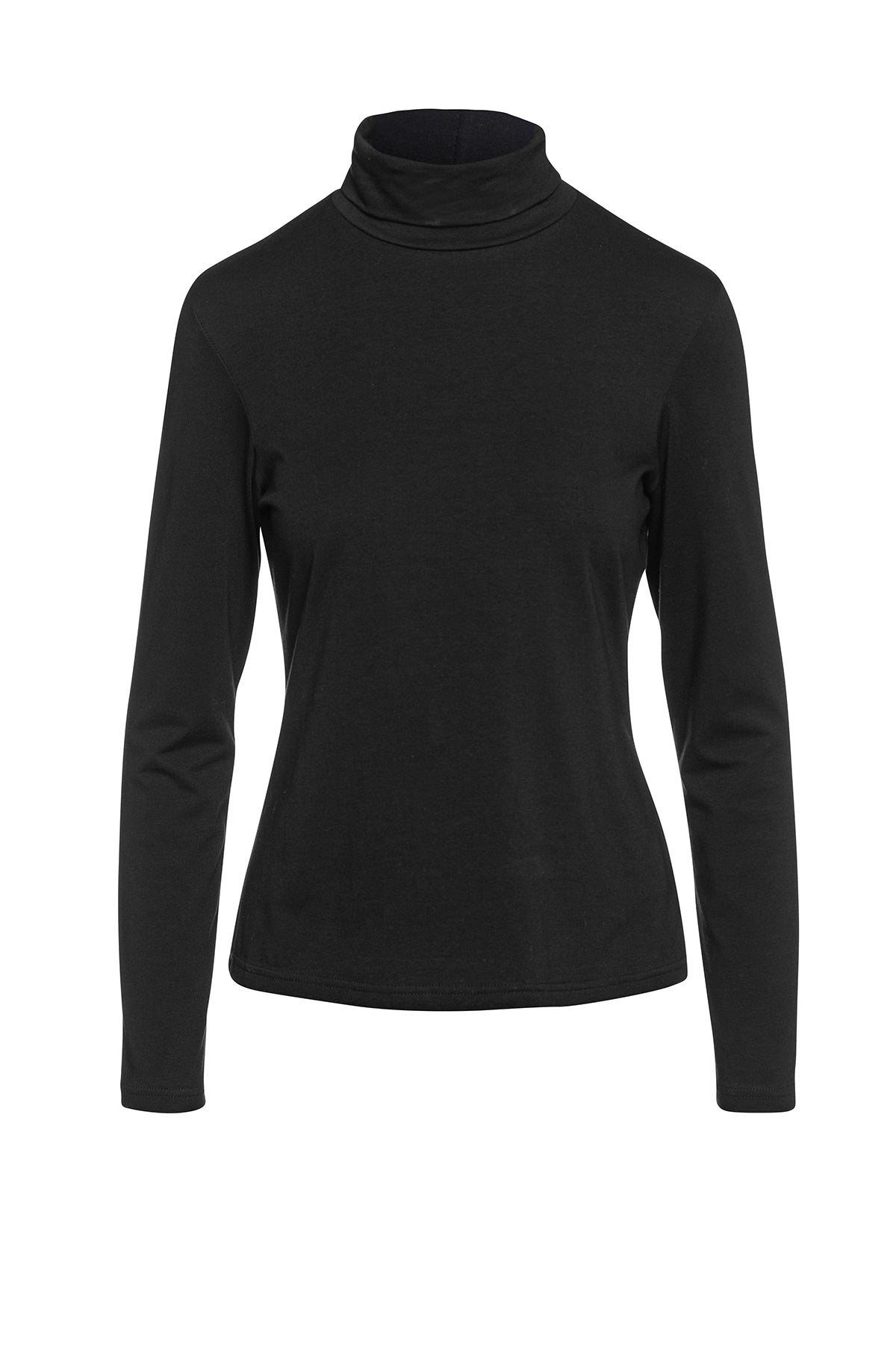 Long Sleeve Polo Neck Jumper black-Conquista-40-Urbanheer