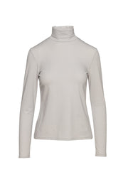 Grey Long Sleeve Polo Neck Jumper-Tops-Conquista-36-Urbanheer