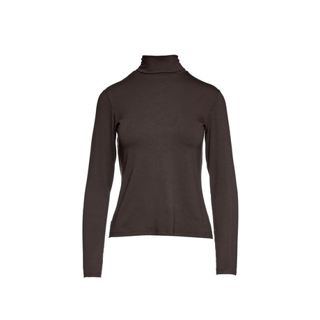 Brown Long Sleeve Polo Neck Jumper-0