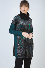 Long Turtleneck Print Top-Tops-Conquista-38-Urbanheer