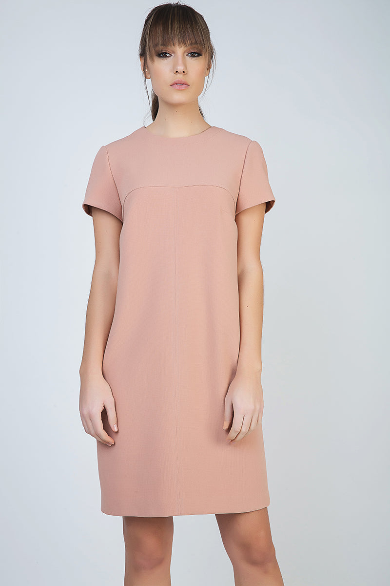 Sack Dress In Crepe Fabric-Conquista-38-Urbanheer