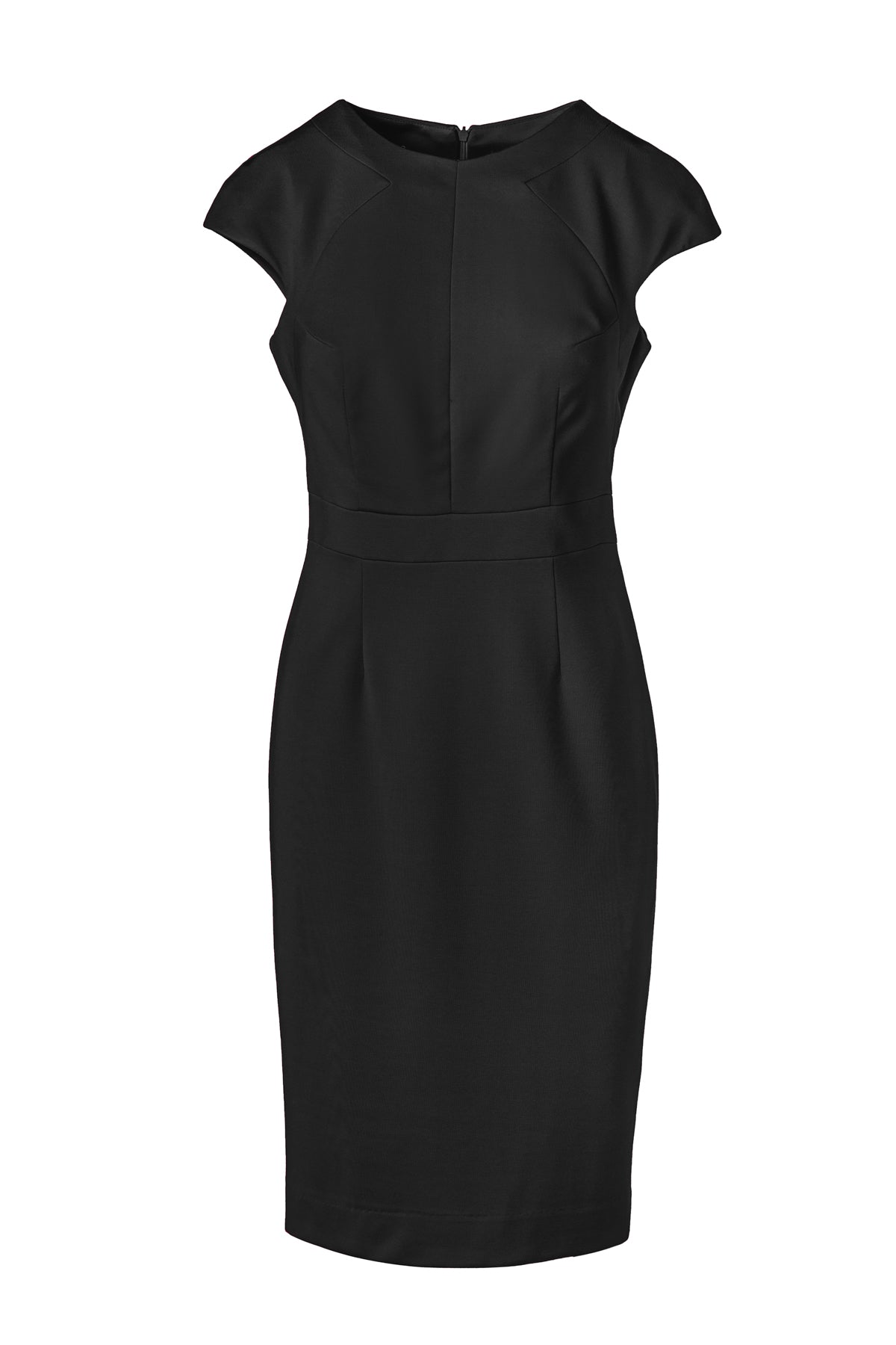 Fitted Black Dress with Cap Sleeves by Conquista Fashion-Conquista-38-Urbanheer