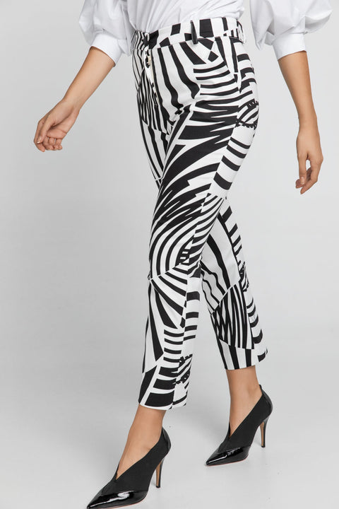 Black And White Gabardine Pants-Pants-Conquista-S-Urbanheer