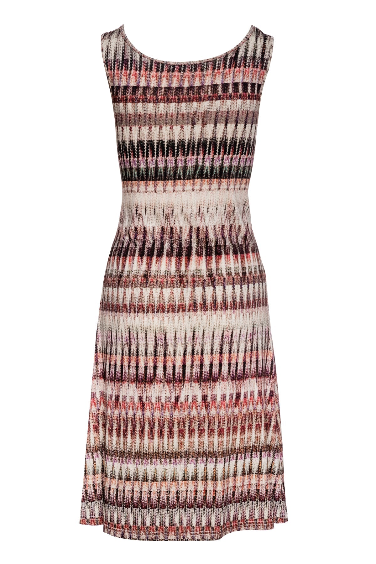 Patterned Sleeveless Dress With Tie Waist-Dresses-conquista-38-Urbanheer