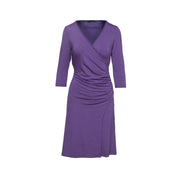 Faux Wrap Wool Dress In Jersey Fabric-Conquista-38-Urbanheer
