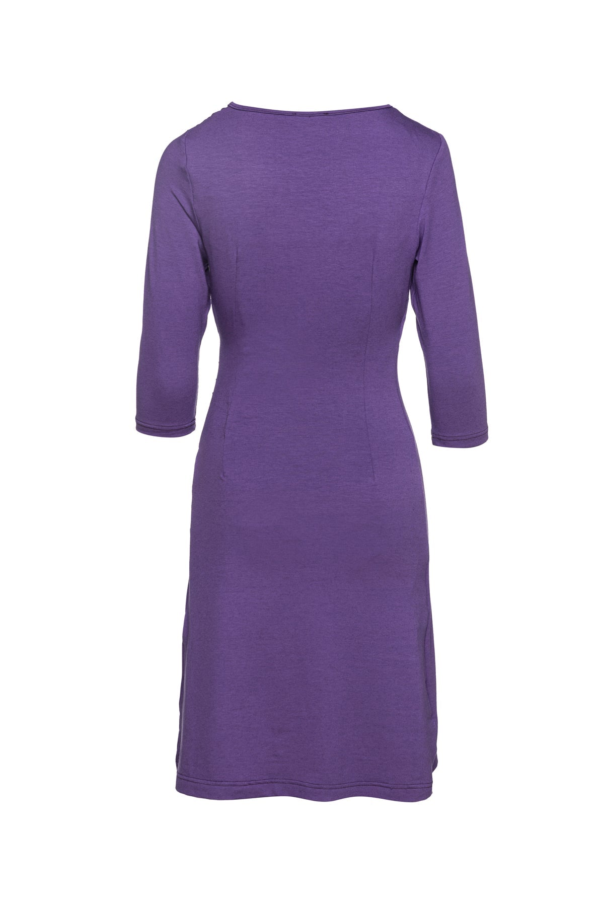 Faux Wrap Wool Dress In Jersey Fabric-Conquista-38-Urbanheer