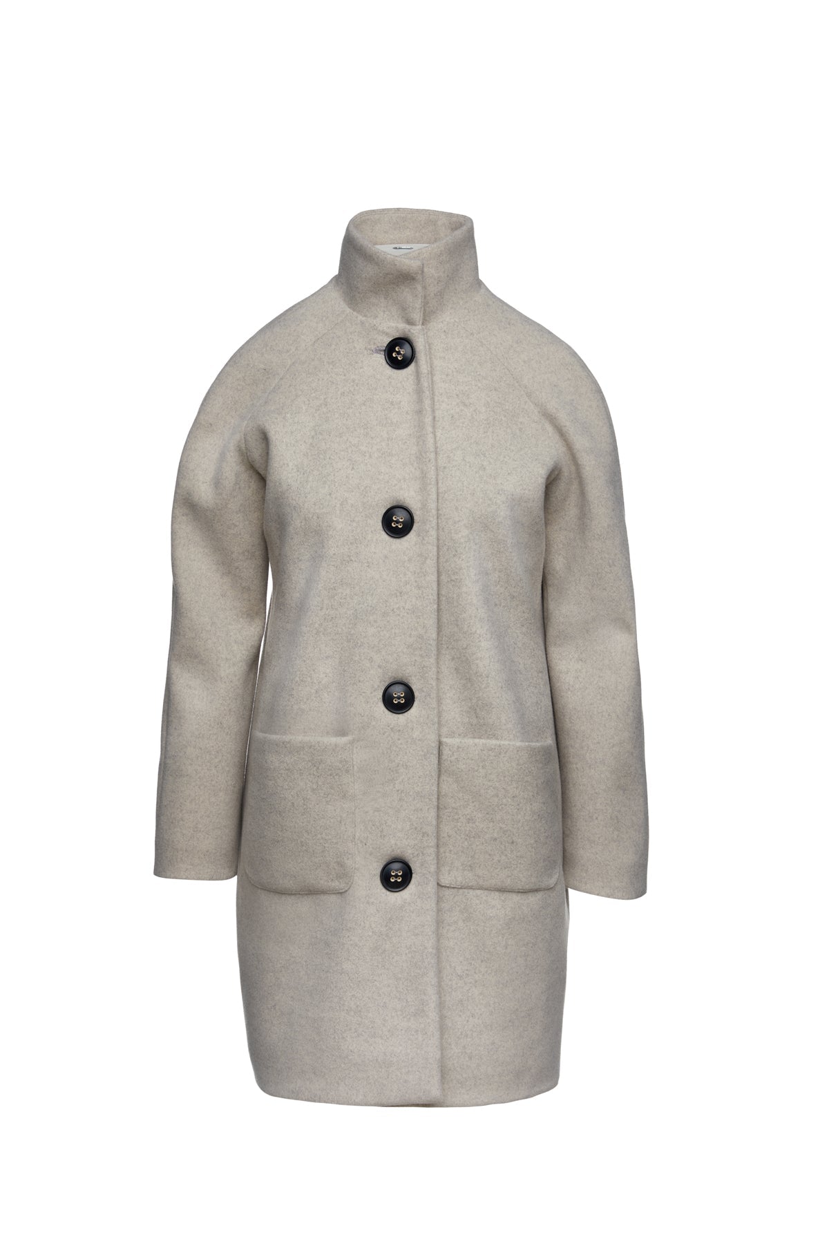 Mouflon Sand Colour Mélange Coat by Conquista Fashion-Conquista-M-Urbanheer