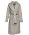 Long Sand Colour Mélange Mouflon Coat With Belt-Outerwear-CONQUISTA-L-Urbanheer