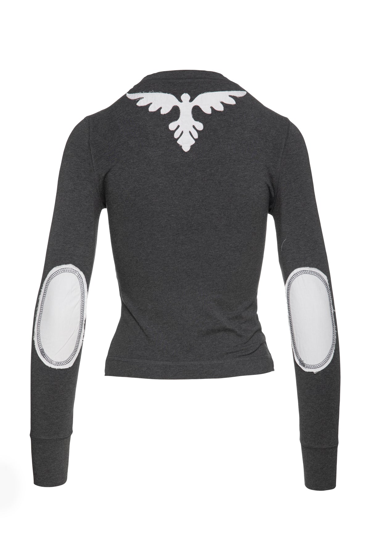 Dark Grey Top With Poplin Detail-CONQUISTA-XS-Urbanheer