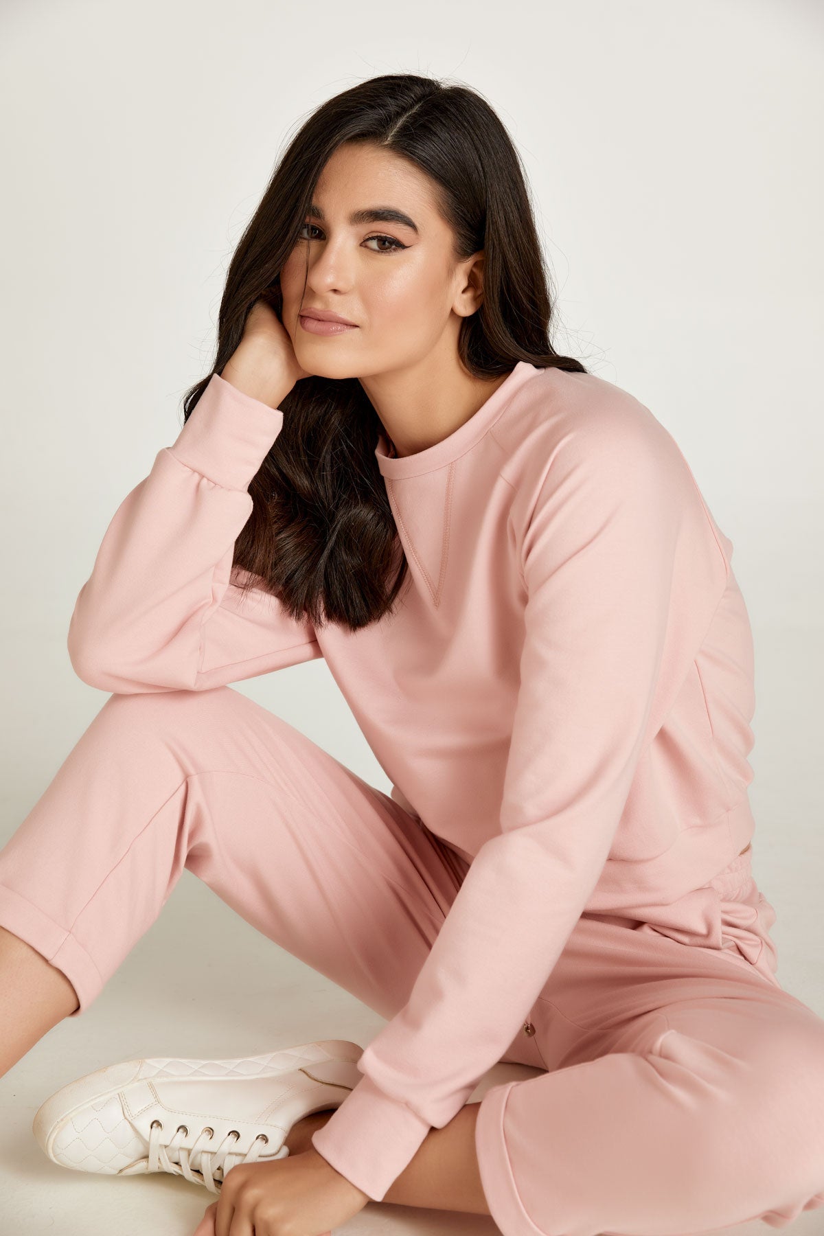 Cropped Pink Sweatshirt-Conquista-L-Urbanheer