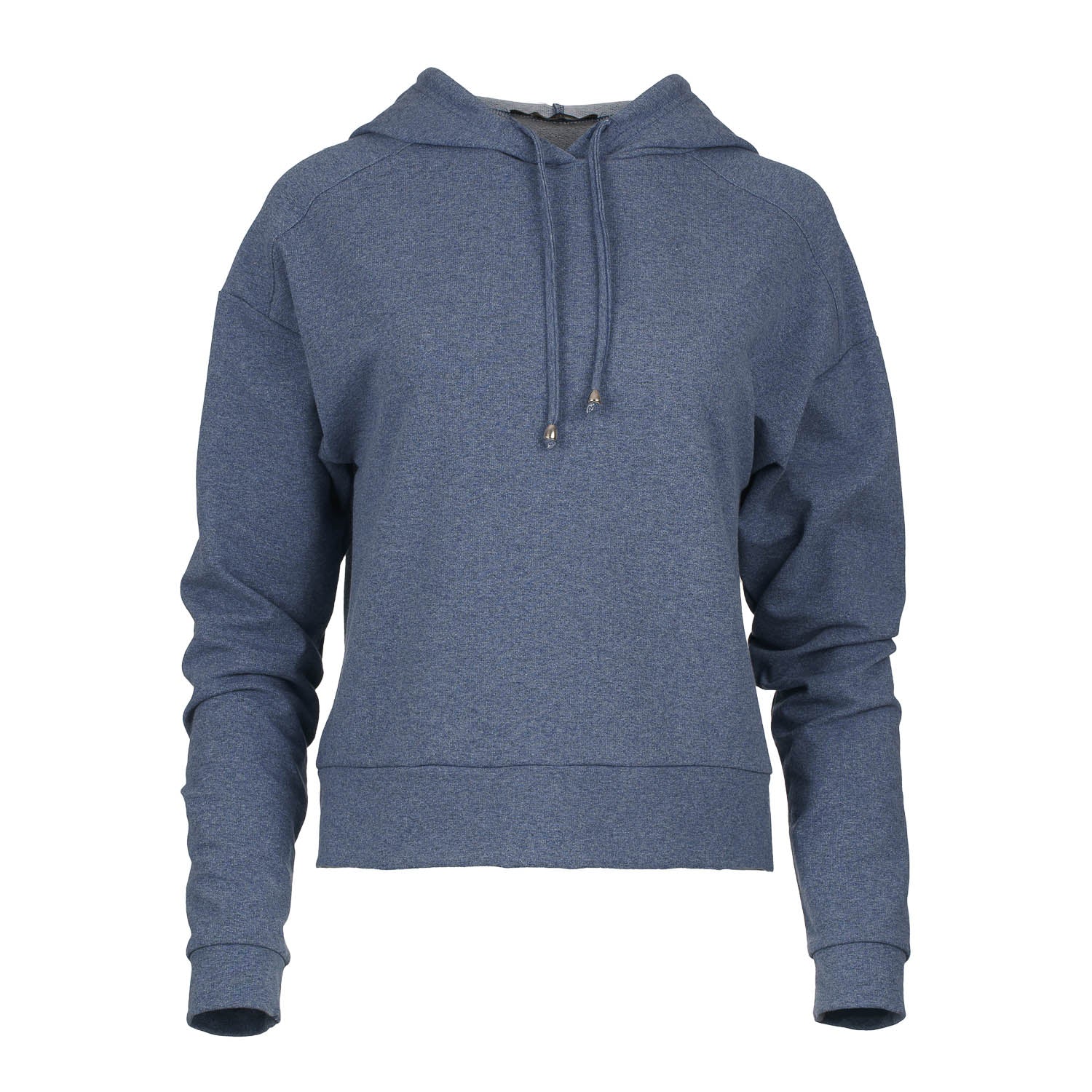 Indigo Mélange Hooded Sweatshirt-CONQUISTA-S-Urbanheer